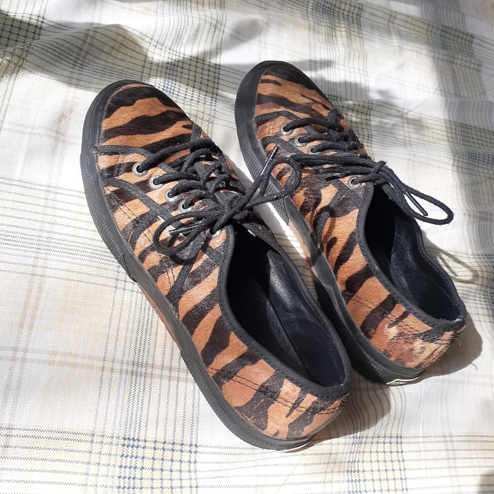•Superga• Pig Skin Leather Animal Print Shoes